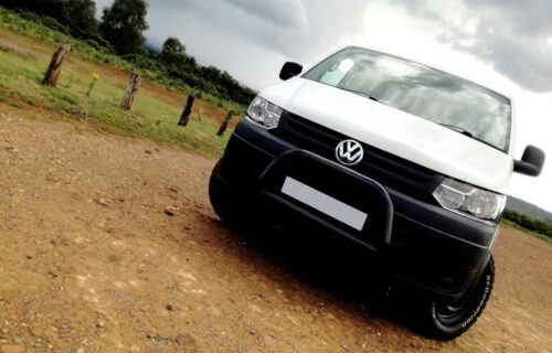 VW T5 A-raud 76mm torust, musta värvi, e-sertifikaadiga.