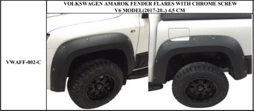 VW Amarok [16+] lokasuojan levikkeet 4,5 cm, koristeruuveilla